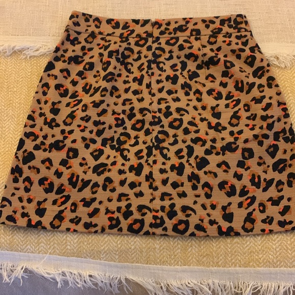 LOFT Cheetah Print Cotton Mini Skirt - Picture 5 of 7